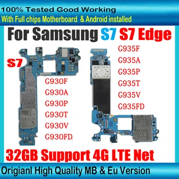 100% Работи За Samsung Galaxy S7 G930F G930A G930P G930T G930V G930FD S7 Edge G935F G935A G935P G935T G935V G935FD дънната Платка