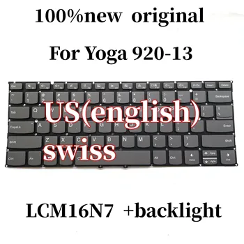 100% чисто нов оригинален US Swiss Lenovo yoga 920 920-13 клавиатура на лаптоп с подсветка LCM16N7 PK1314U1A26 PK1314U1A00