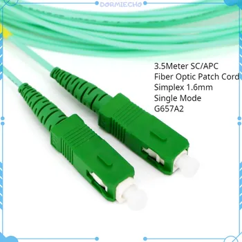 100шт 3,5-Метров оптичен пач кабел SC/APC, SC/APC Симплексный 1,6 мм Однорежимный оптичен кабел G657A2