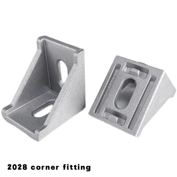 10ШТ 2028 ъглов фитинг ъглов алуминий 20x28 L свързване на група задържане детайл отговаря на използване на 2020 г. индустриален алуминиев профил