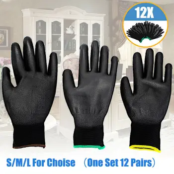 12 Двойки градински ръкавици от изкуствена найлон, Мини градински ръкавици, водонепроницаемое защитно покритие за трева на открито, работни ръкавици за защита на ръцете