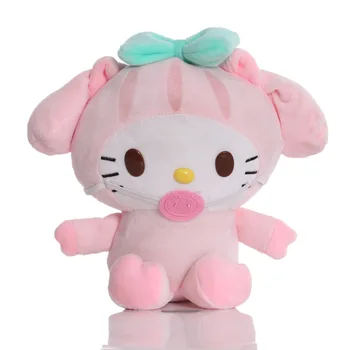 1бр 23 см Скъпа играчка плюшен Sanrio Hello Kitty, кукла на Hello Kitty, плюшени меки играчки с чучелами животни, подаръци за деца, децата