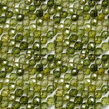 2-3/4 мм Зелени Разнообразни Мъниста От Цирконий, Натурални Малки Кръгли Камъни От Цирконий, Топчета Рейки, Свободни Мъниста за Бижута, Аксесоари, 15
