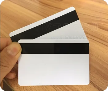 200 бр. Празни пластмасови карти с магнитна лента CR80 Hico стандартен размер за печат от бял PVC