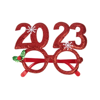 2023 Коледна парти Мультяшные очила 2022 Очила Навидад Украса Рамка Подпори Детски Коледни подаръци Happy New Year Noel Supplies