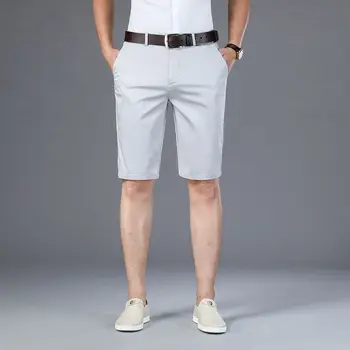2023 Летни нови ежедневни панталони на мъжете прави разтеглив бизнес модни тънки къси панталони мъжки маркови къси