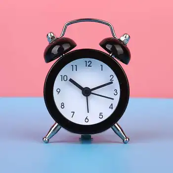 2023 Мини Метален Кръг alarm clock Настолен Електронен Цифров часовник Спалня Хол alarm clock Творческа декорация на дома