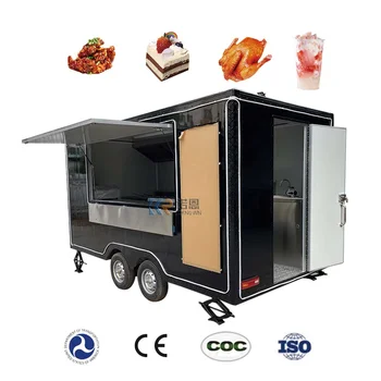 2023 Нова Количка за хранене CE, Пътуващи с Кухненски Павилион за Хранене на открито, Обичай Уличен Автомат за Кафе и Хот-Дог, Пътуващ камион с Ремарке за Хранене