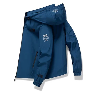 2023, новата пролетно-есенна брандираната мъжки ветрозащитная яке с цип, ежедневни висококачествена бейзболна яке с качулка, спортно яке на открито