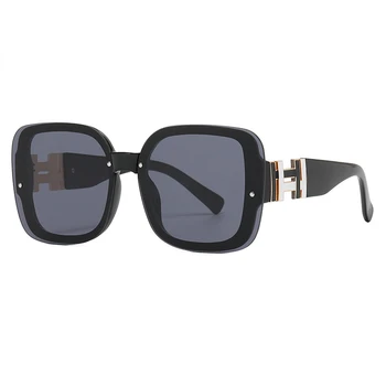 2023 Нови Квадратни Слънчеви Очила Дамски Луксозни Маркови Дизайнерски Слънчеви Очила С Надпис Vintage слънчеви Очила В Овална Рамка Мъжки UV400 Oculos De Sol