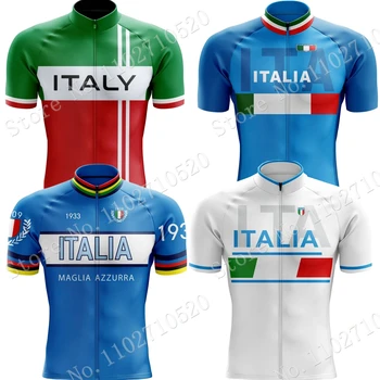 2023 Ретро Италия Колоездене Джърси Синя С Къс Ръкав Годишният Италиански Мотор Дрехи, Мъжки Ризи За Планински Пътят Велосипеди, Велосипедни Върховете на МТБ