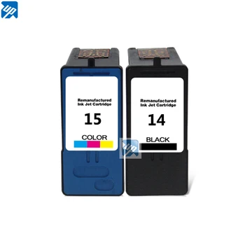2pk Съвместим Мастило касета за Lexmark 14 15 LM14 LM15 черно и цветно цветове за Z2300 Lexmark Z2320 X2650 X2600 X2670 Z2310 X2630