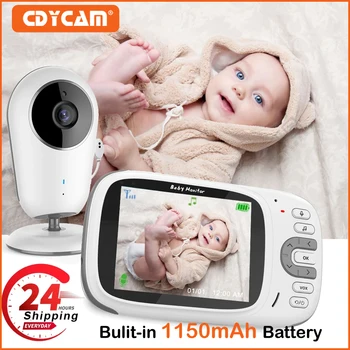 3,2 Инча(а) LCD дисплей 1150 mah Батерия видео на бебето следи 2,4 G Безжична 2-Лентов аудио разговор Гледачка за Нощно Виждане Камера за сигурност гледане на деца