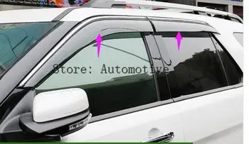 4 бр. прозрачен прозорец козирка от слънце и дъжд, защитен екран за Ford Explorer 2011 2012 2013 2014