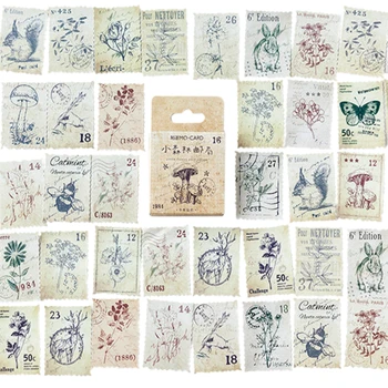46 бр./опаковане. мини-книжен стикер Little Forest Post Office Декоративни хартиени етикети 