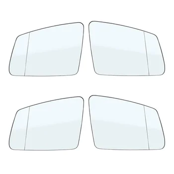 4x Дясното + Лявото Странично Огледало за Обратно виждане Glass Лен 2128100521 2128100621 за Mercedes-Benz A B C E S GLA GLK W204 W212 W221