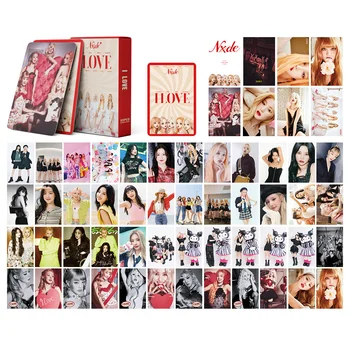 55 бр./компл. Kpop G-IDLE Return Албуми I LOVE Картички LOMO Card Minnie YUQI LOMO Фотокарточки За Събиране на Фенове Подаръци