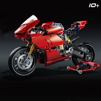 674 бр. мотоциклетни строителни блокове Ducatis Panigale V4 R, съвместими с 42107 мото-тухли, детски играчки за момчета, подарък за коледа