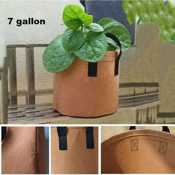 7-галлонные тъканни градински саксии и за отглеждане на картофи, контейнер чанти, градински саксии и за отглеждане на растения, растителни сеялка с дръжка