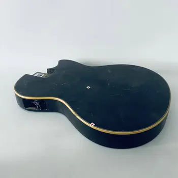 AB183 Недовършена Корпус Тъпо китара наполовина празна Черен Цвят за Безшумна акустична и електрическа китара