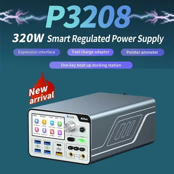 Aixun P3208 32V/8A Умен Амперметър Напрежение Регулатор на Ток Тестер Мощност на Късо Съединение За iPhone 7-14 Серия Power on кабел инструмент
