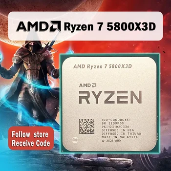 AMD Ryzen 7 5800X3D ах италиански хляб! r7 5800X3D 3,4 Ghz и 8-ядрен 16-стрийминг процесора Zen3x3d DDR4 105 W 7 НМ L3 = 96 М 100-000000651 Soket AM4