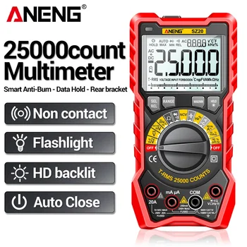ANENG SZ20 Индустриална машина за висока точност Автомобилни Мултиметри с Автоматично Превключване на 25000 Точки NCV Smart Тестер LCR Метър Multimetro Инструменти За Мультитестирования