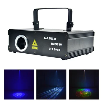AUCD 0,5 W RGB Цветен Лазер 5в1 Анимационно Сканиране, 2D 3D Калейдоскоп Лъч DMX Дискотека Парти на DJ Шоу Микс Проектор Етап Светлини DG5F