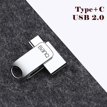 BanQ C6 USB Флаш памет 32 GB OTG Метален водоустойчив ключ за флаш-памет 64 GB Type C стик Мини флаш памет Memory Stick duo 16 GB