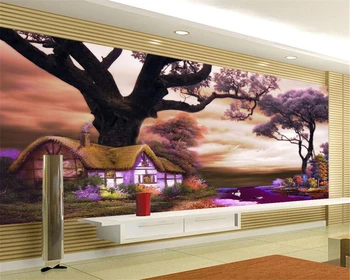 Beibehang Потребителски тапети 3D европейски стил дървета живопис с маслени бои съвременното абстрактно изкуство стенни живопис хол тапети за спалнята