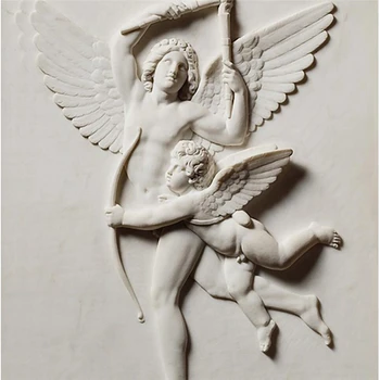 beibehang Стерео 3D Релеф на Ангелите ТЕЛЕВИЗИЯ Фон на стените на Индивидуални Големи стенописи на Околната среда тапети от плат от коприна