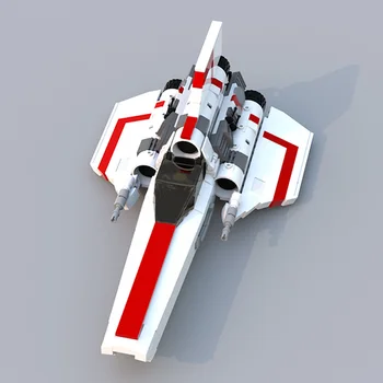 BuildMOC Space Battlestarss-Galactica Colonial-Vipers MK1 Война градивните елементи на Космически кораб Тухли Високотехнологичен Модел Играчки Детски Подарък