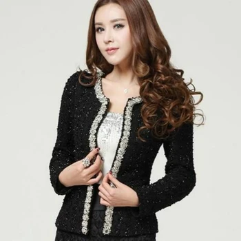 Chaquetas Mujer 2023, Черно-Бяло дамско яке, есенна жилетка с дълъг ръкав, дамски якета И палта A624