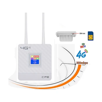 CPE903 Lte 3G, 4G рутер с 2 Външни антени Wifi Модем, Безжичен Рутер, CPE с порт RJ-45 и Слот за Sim-карти Plug EU