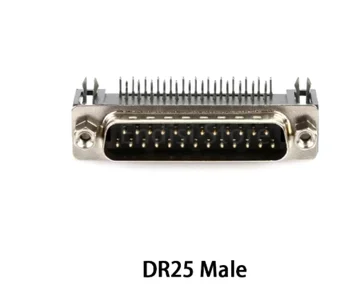 DR25 DB25 Извити вземе подножието заваръчен плоча 2 броя на 90 градуса D-SUB 25-пинов конектор за монтаж на печатни платки