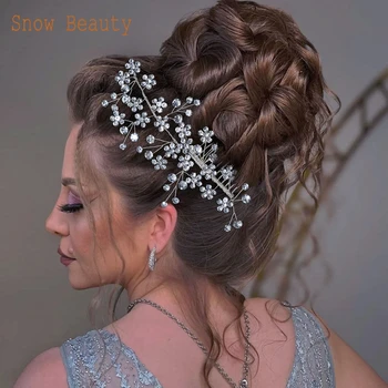 DZ055 Кристали ръчно изработени, гребен за коса, цветя, сватбени шапки, Диадема шаферки на булката, сватбена украса за коса, кристални дамски шапки