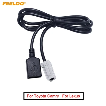 FEELDO 1 бр. Нов прием на USB MP3 AUX аудио вход кабел за Toyota Camry, RAV4 Mazda CX-5/M2 CD-плейър авто-стайлинг jn23 #FD-5093