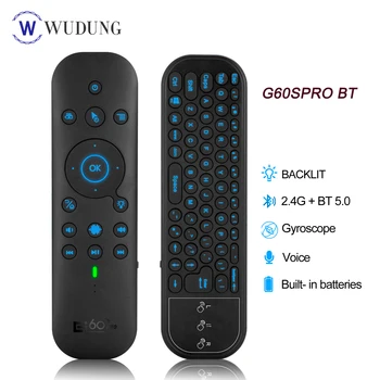 G60S Pro BT Air Mouse Безжични гласови дистанционно управление на 2,4 G BT5.0, двухрежимный IR режим на обучение и безжична клавиатура с подсветка