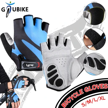 GTUBIKE, 1 чифт велосипедни ръкавици на половината от палеца, мъжки ръкавици за спорт на открито, нескользящие дланта на ръката си, дишащи противоударные ръкавици за джогинг, МТБ, велосипедни ръкавици