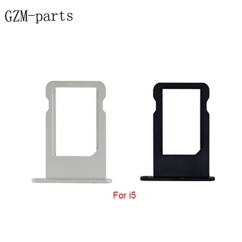 GZM-parts Слот за притежателя на тавата за SIM карта за iPhone 5S SE 5G Слот за притежателя на СИМ-карта и Адаптер за контейнер за тави
