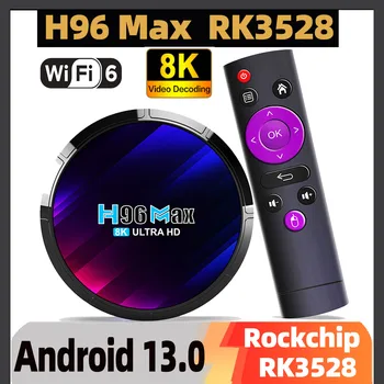 H96 MAX RK3528 Smart TV Box Android 13 Rockchip 3528 Четириядрен Подкрепа 8K Декодиране на видео Wifi6 BT5.0 мултимедиен плейър телеприставка