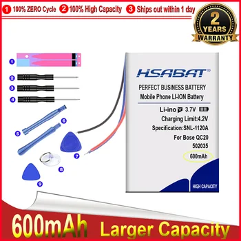 HSABAT 0 Цикъл 600 ма 502035 Батерия за Bose QC20 QuietComfort 20 видеорекордер GPS mp3 автомобилен видеорекордер PR-452035 Батерия