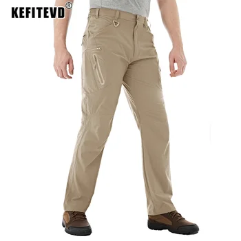 KEFITEVD Летни бързо съхнещи Тактически Панталони Мъжки Леки Туристически Панталони Улични Туристически Панталони За Къмпинг Работни Панталони Мъжки