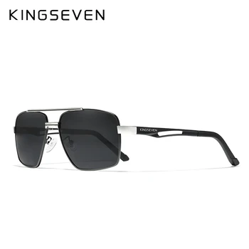 KINGSEVEN 2023 Маркови мъжки алуминиеви слънчеви очила Pilot HD Поляризирани UV400 Огледално Мъжки Слънчеви очила Женски за Мъже Oculos De Sol N7755