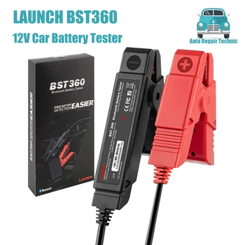 LAUNCH X431 BST-360 Bluetooth Battery Test Clip Анализатор Автомобилен тестер за акумулаторни батерии, В 6/12 Автомобилен скенер за кръгли зареждане