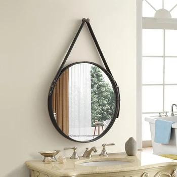Led Голямо Стенно Декоративно Огледало за грим, Баня, Кръгло Коса Естетически Огледало, окачен душ Шпигел 