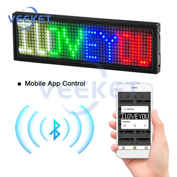 Led дисплей Bluetooth ПРИЛОЖЕНИЕ, иконата с осветление, Светещи букви с скролиране, Регулируема яркост на iOS, Android в режим на изчакване