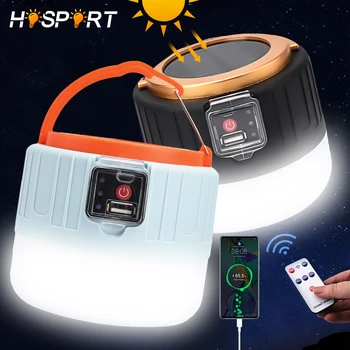 Led светлини за къмпинг, преносима лампа за палатка на слънчеви батерии, уличен USB батерия, 3 режима на работа, система за спешни лампа, фенерче