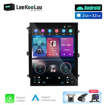 LeeKooLuu Авто Радио 2 Din Android Мултимедиен Плеър 9,7 инча С Вертикален Екран, Стерео GPS WiFi Безжичен Carplay Android Auto