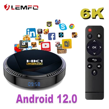 LEMFO HK1 RBOX Android 12 TV Box 6K Wifi6 Allwinner H618 128 GB Smart TV Взаимодействие с екран IPTV 2000 + приложения BT5.0